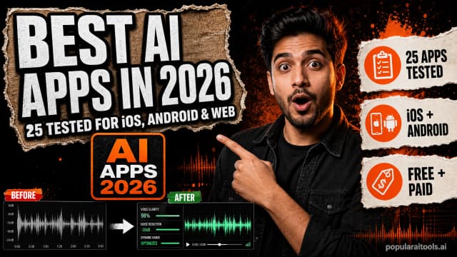 Best AI Apps in 2026: 25 Tools Tested for iPhone, Android & Web featured image