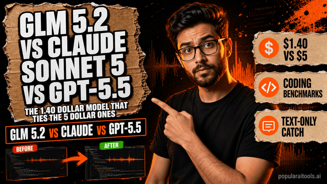 GLM 5.2 vs Claude Sonnet 5 vs GPT-5.5: The $1.40 Model That Ties the $5 Ones (2026) featured image