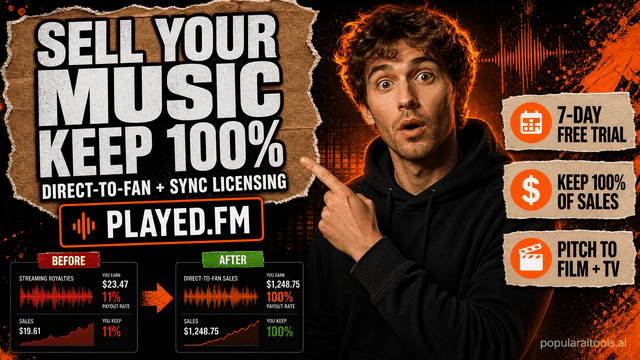 Sell Your Music Directly to Fans and Keep 100% — played.fm’s 7-Day Free Trial featured image