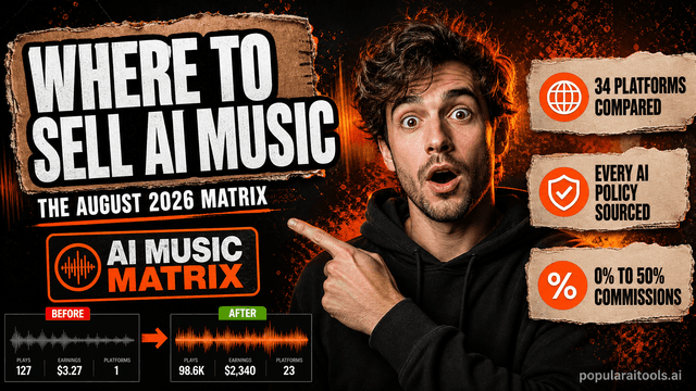 Where to Sell AI Music in 2026: 24 Platforms Compared (The August Matrix) featured image