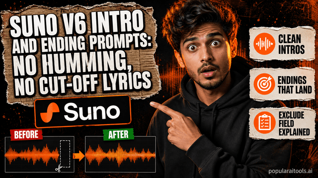 Suno v6 Intro and Ending Prompts: Unwanted Humming, Long Outros and Cut-Off Lyrics (2026) featured image