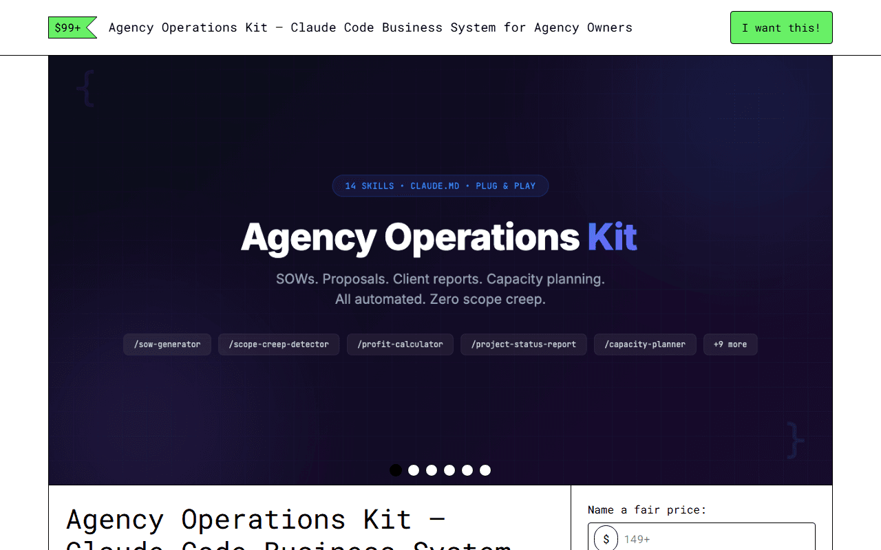 Agency Operations Kit — Gumroad product page