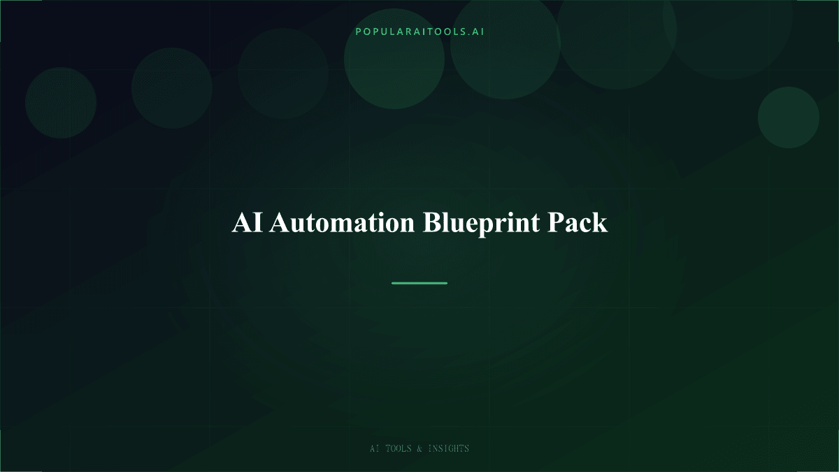 AI Automation Blueprint Pack