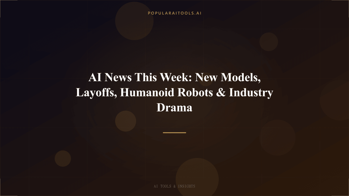 AI News This Week: New Models, Layoffs, Humanoid Robots & Industry Drama