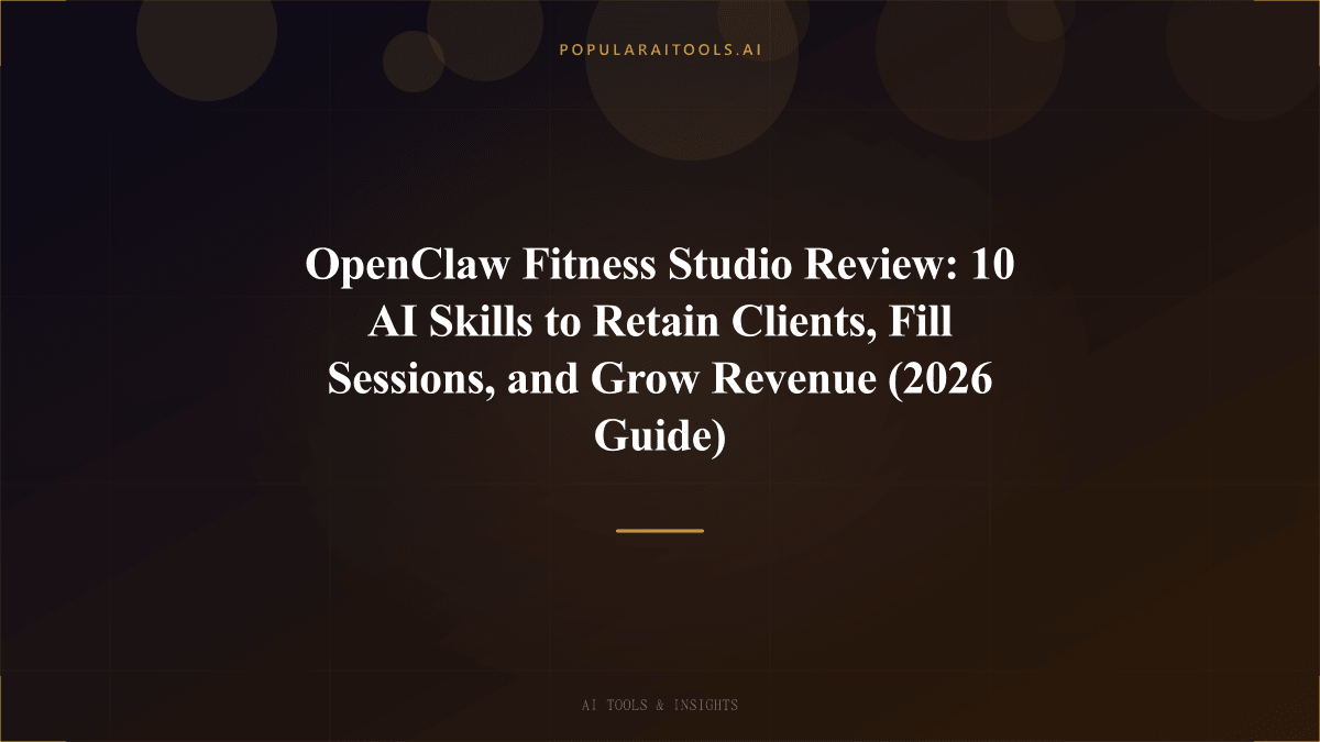 OpenClaw Fitness Studio Review: 10 AI Skills to Retain Clients, Fill Sessions, and Grow Revenue (2026 Guide) featured image