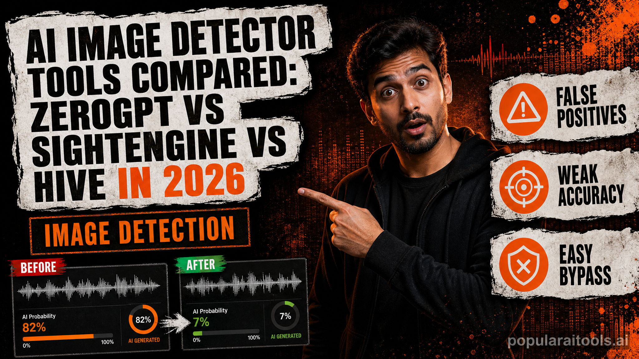 AI Image Detector Tools Compared: ZeroGPT vs Sightengine vs Hive in 2026 featured image