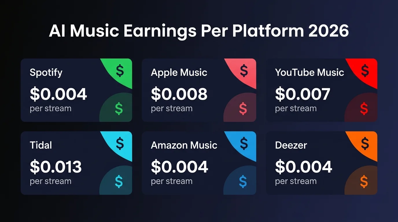 AI Music Earnings Breakdown by Platform 2026