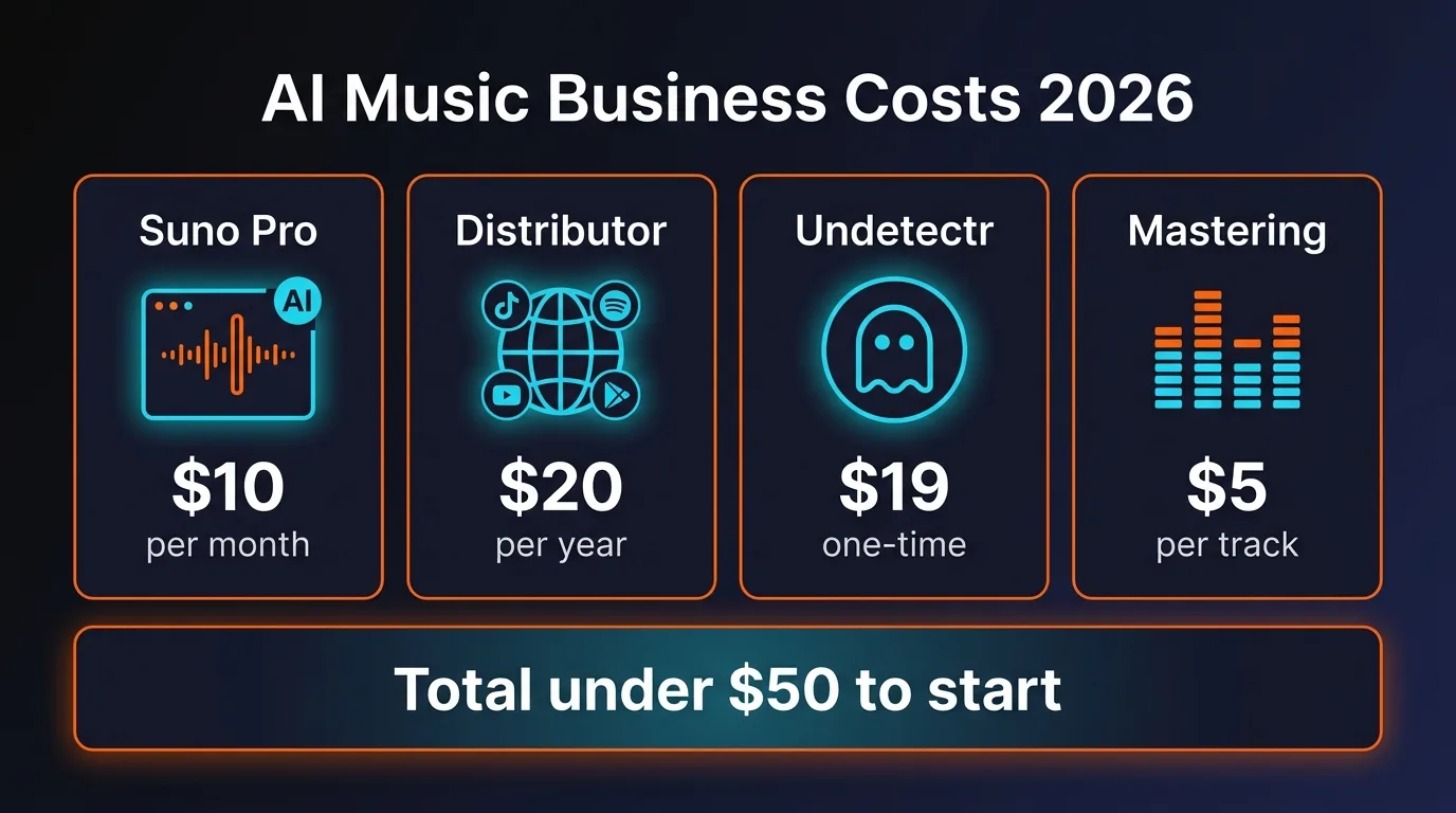 AI Music Business Cost Breakdown - Startup to Full Operation