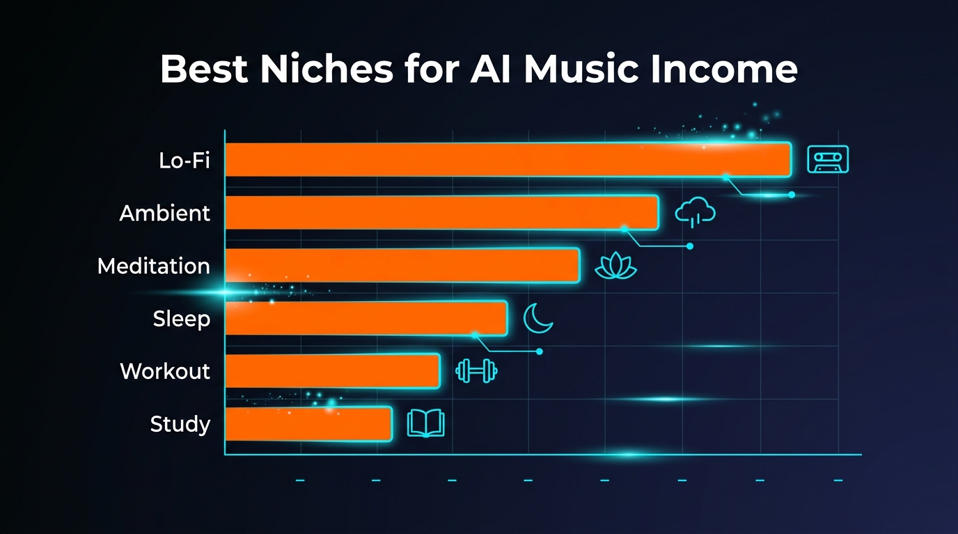 Best Niches for AI Music Income - Ranked by Earning Potential