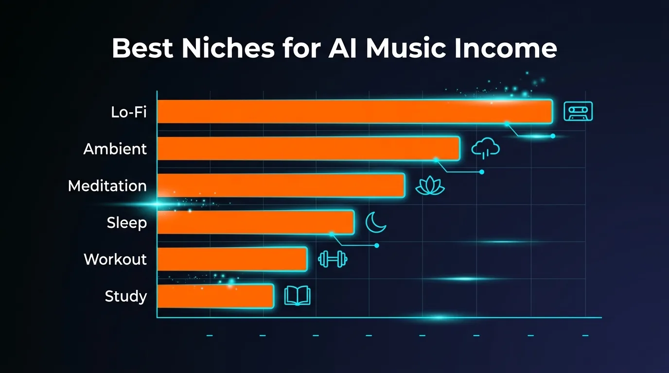 Best Niches for AI Music Income - Ranked by Earning Potential