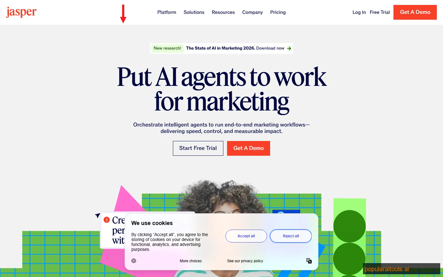 Jasper AI copywriting platform interface