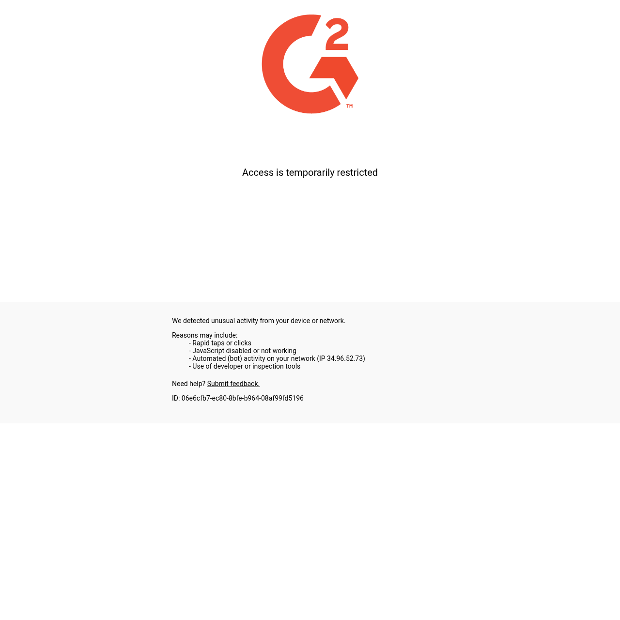 Amplemarket G2 review page showing 4.6 out of 5 stars across 598 verified reviews