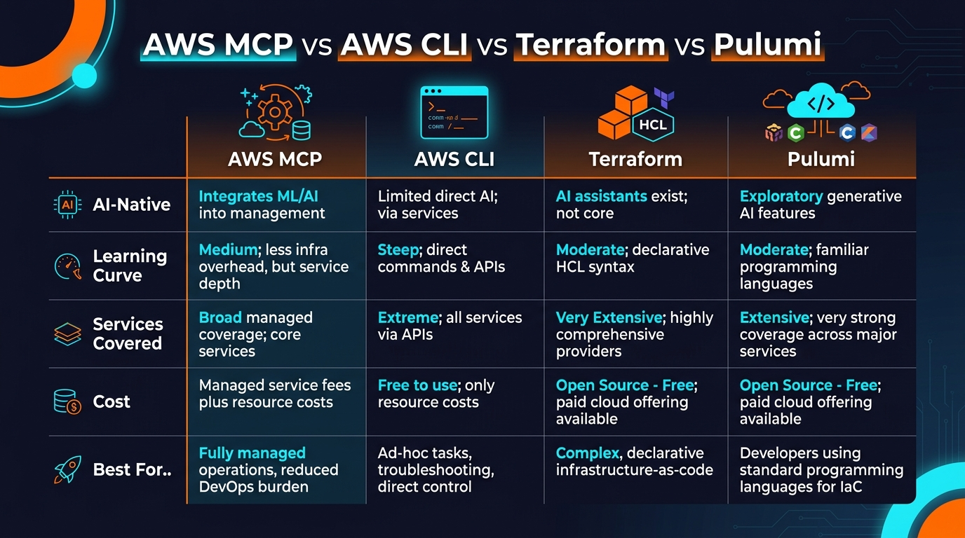 AWS vs Azure vs Google Cloud MCP server comparison