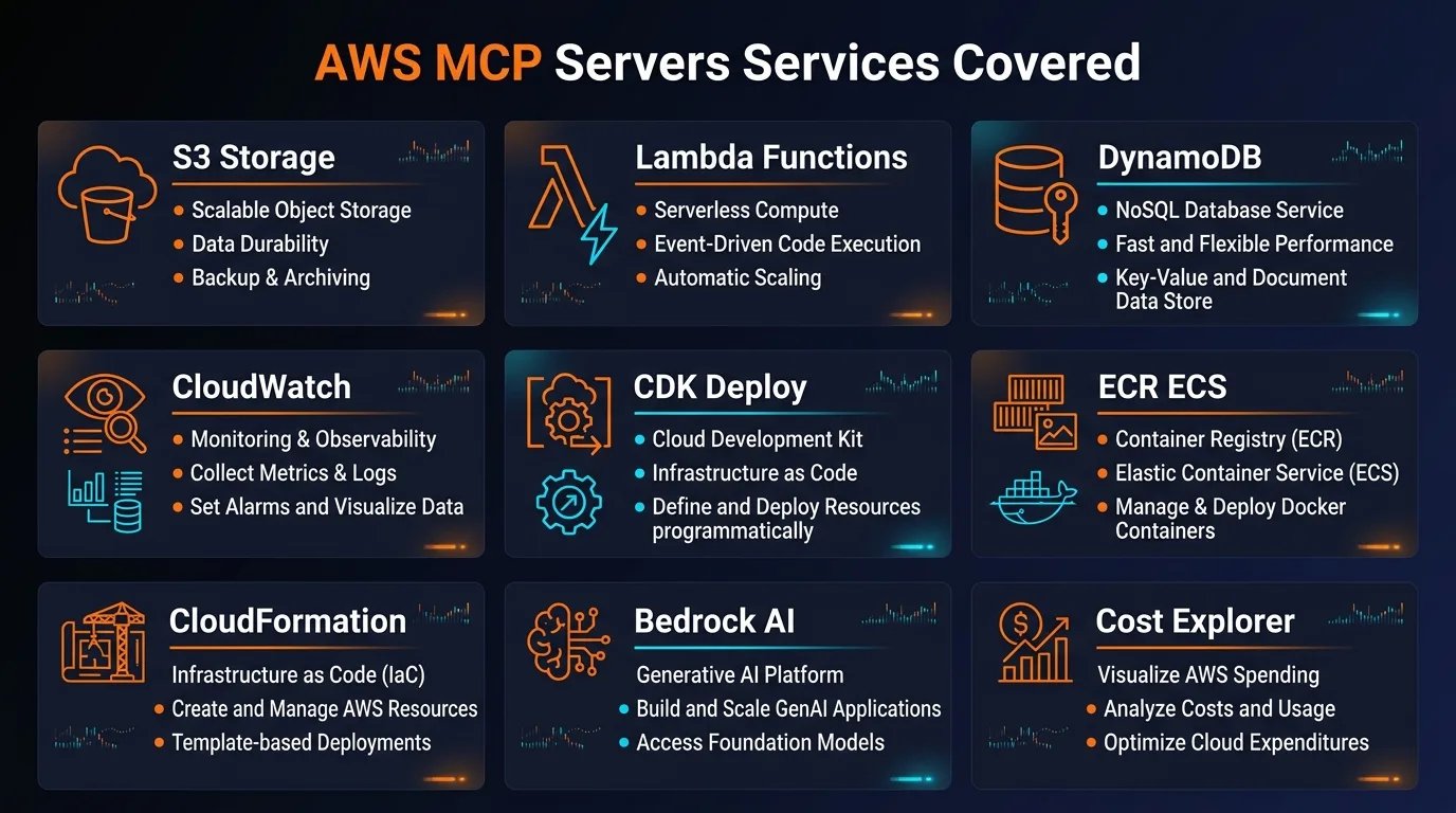 AWS MCP Server categories and key features overview