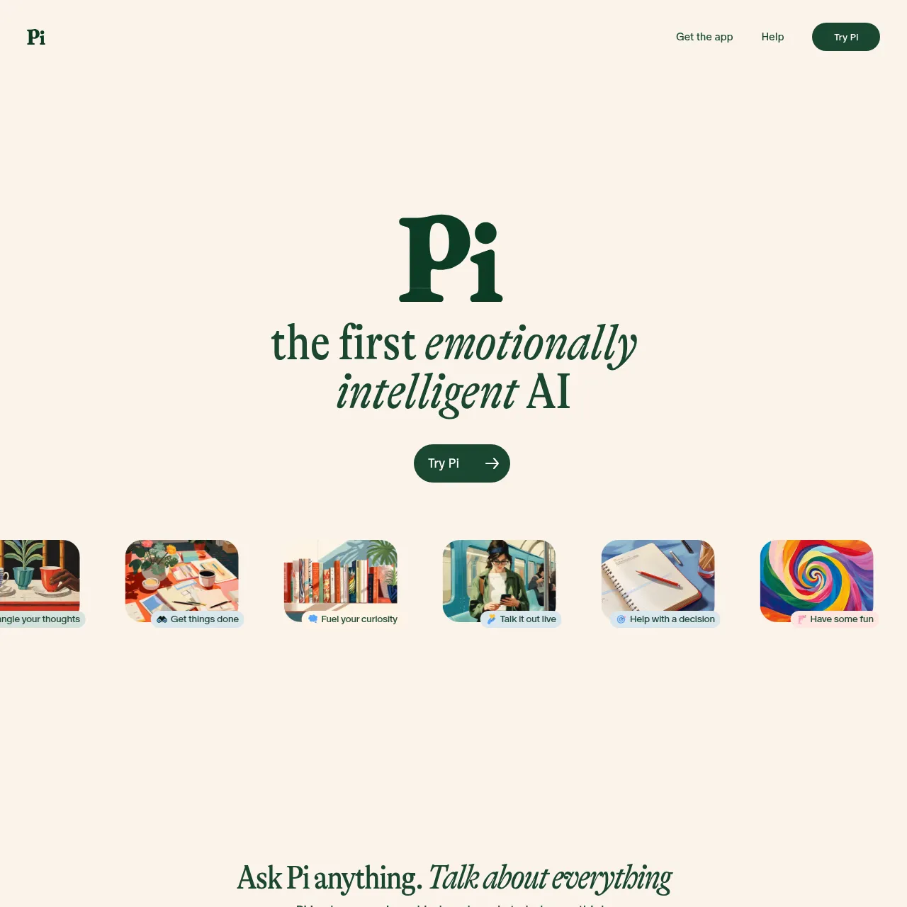 Pi by Inflection — most natural conversational AI app on iPhone in 2026