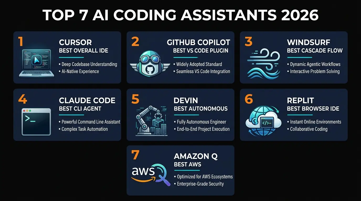 AI Coding Assistants 2026: Key features overview — autocomplete, agents, multi-model, context windows compared