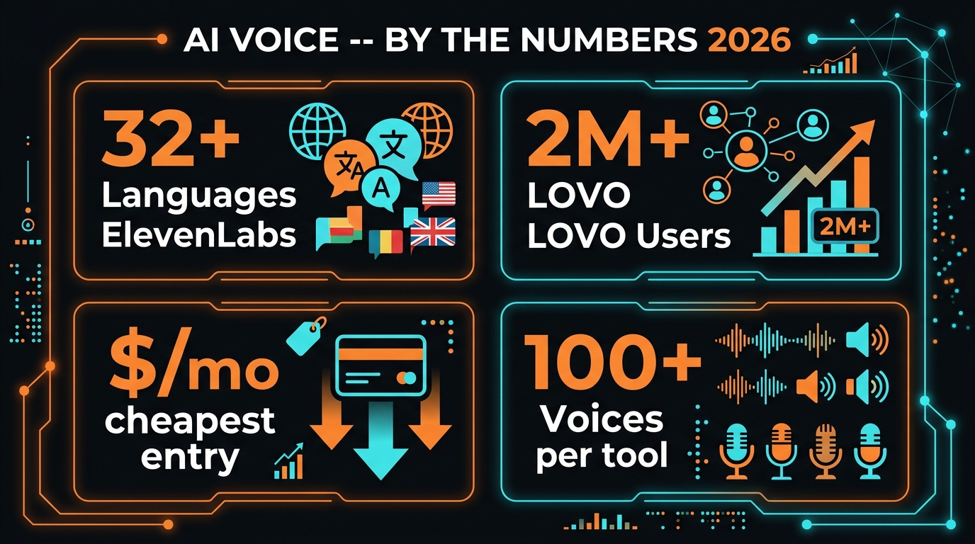 AI Voice Generator market stats and usage data for 2026