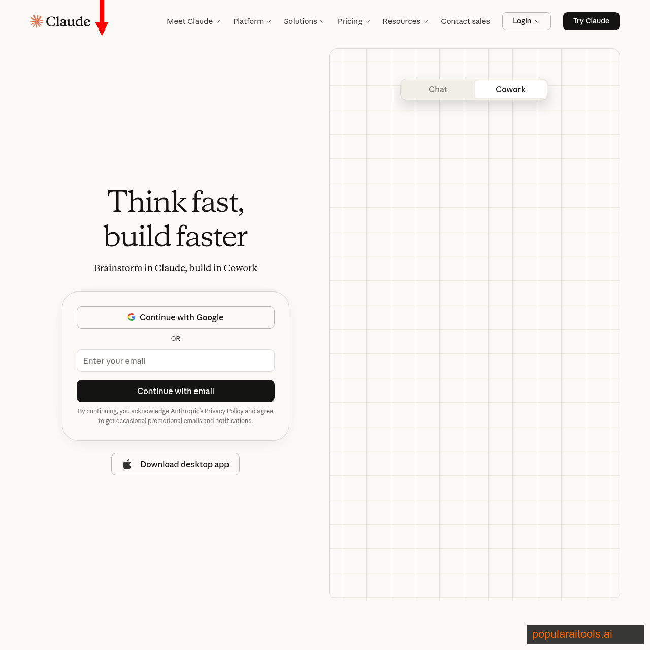 Claude.ai homepage where you start a new conversation to build a Chrome extension