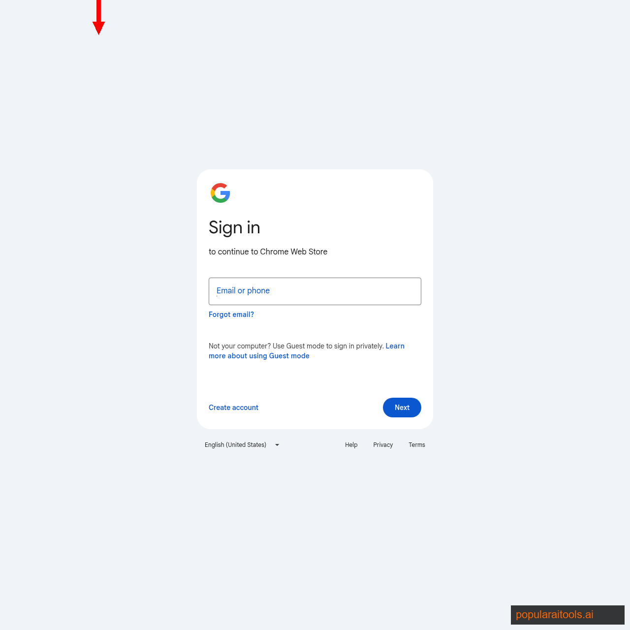 Chrome Web Store Developer Dashboard sign-in page where you pay the five dollar fee and upload your extension