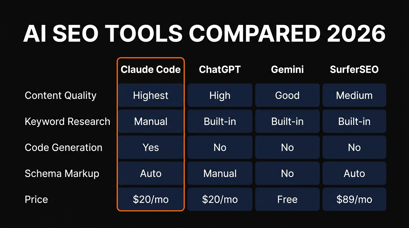 Claude SEO vs manual SEO comparison - time, quality, and output metrics
