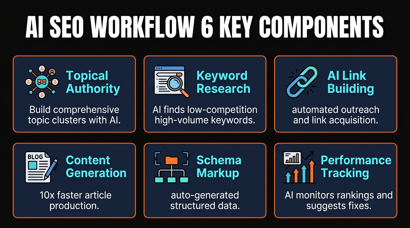 Claude AI SEO features - topical authority, schema, content clusters