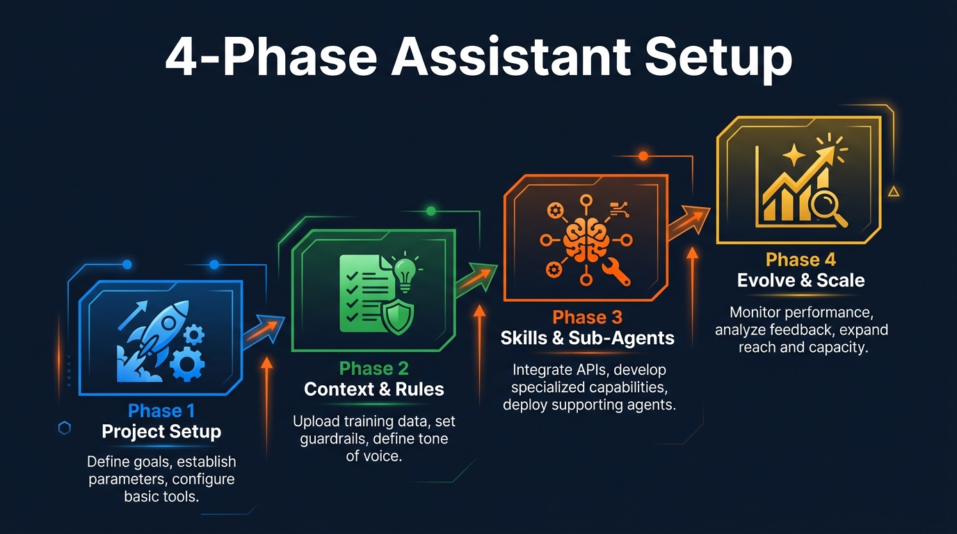 The 4-Phase Setup: Project Structure, Context Rules, Skills, Evolution
