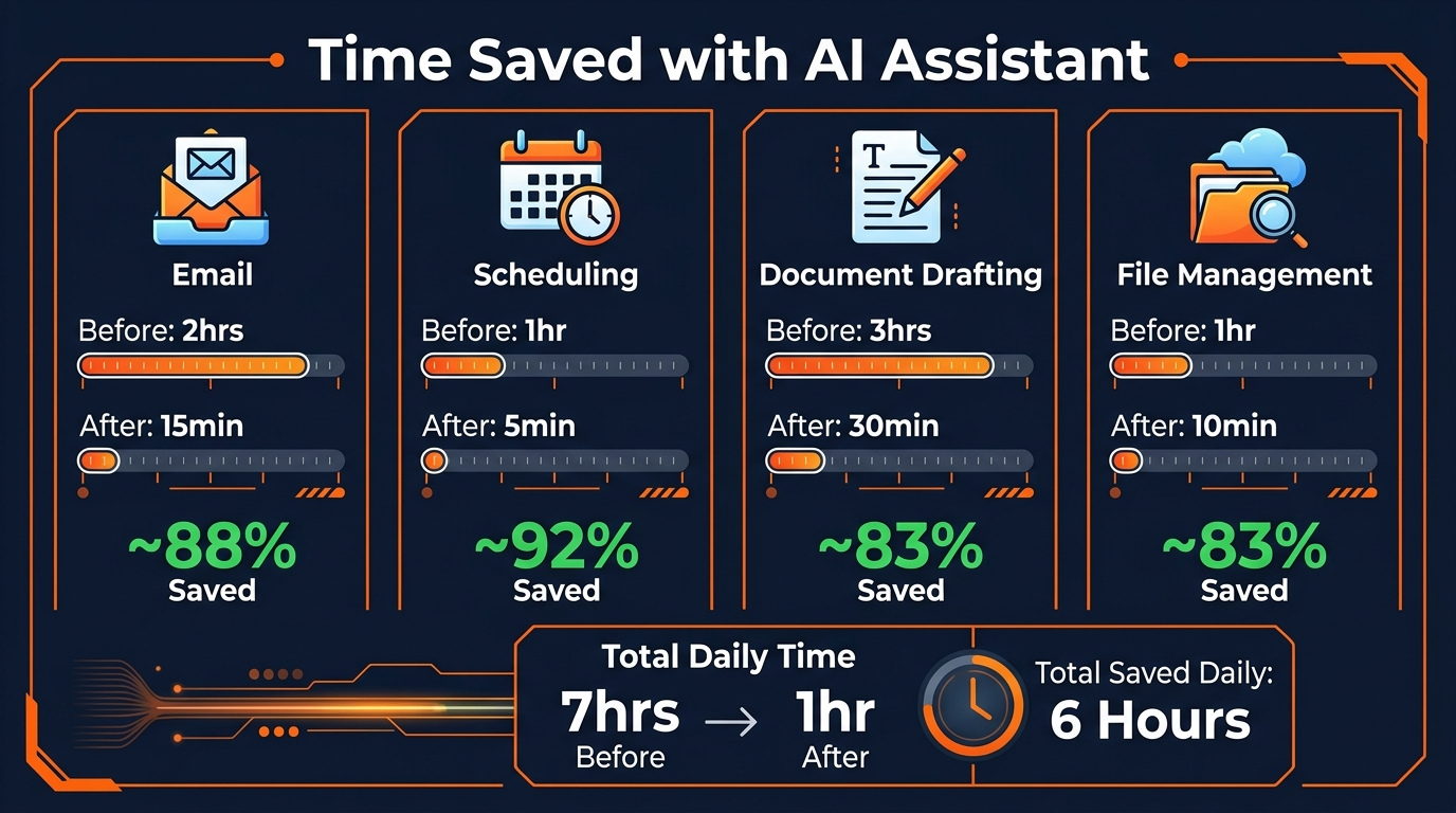 Time Saved Comparison: Before vs After Claude Code Assistant