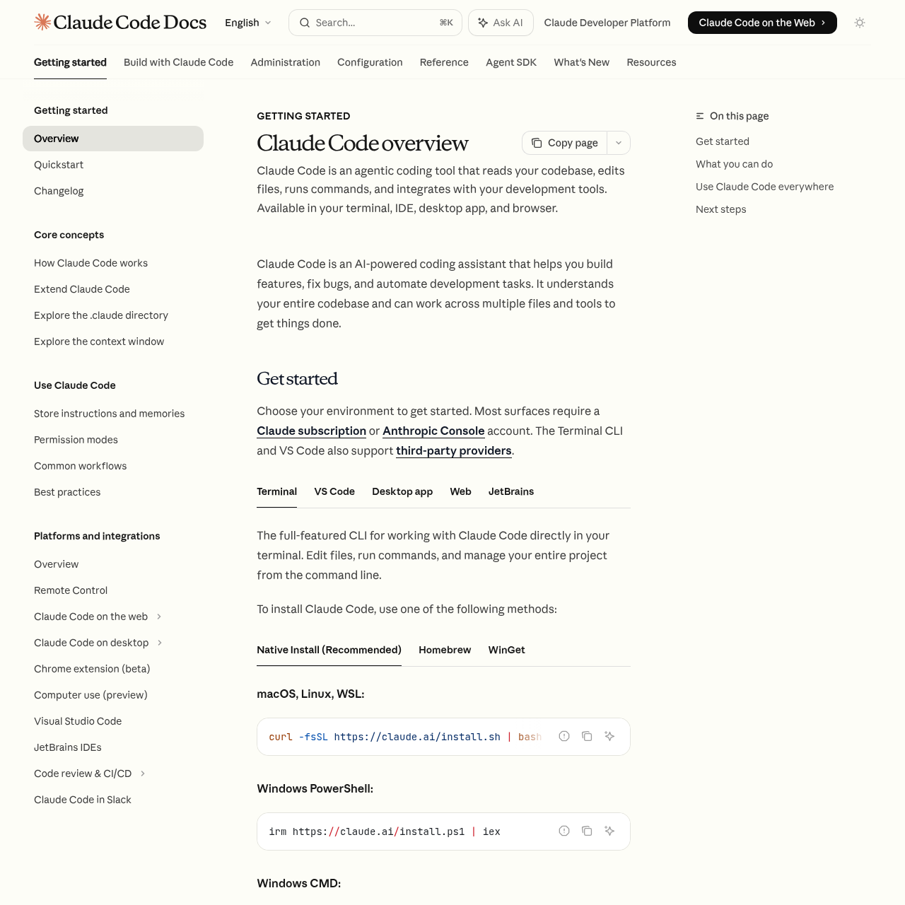 Claude Code documentation overview
