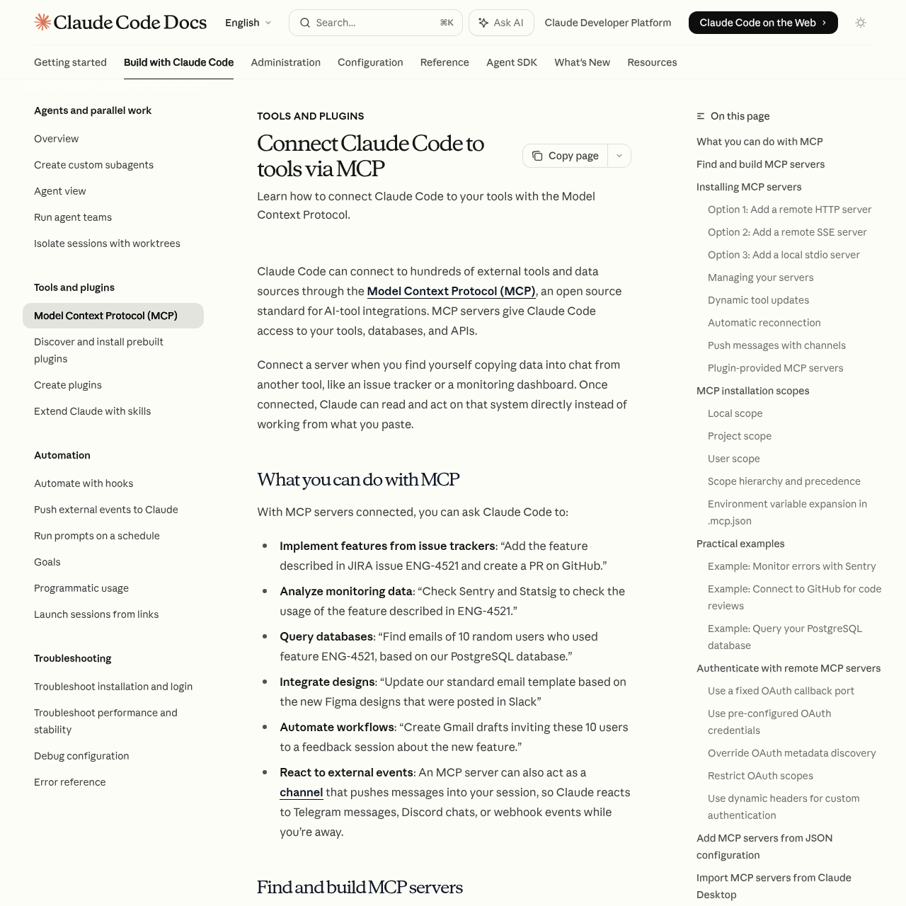 Model Context Protocol — how Claude connects to your actual systems