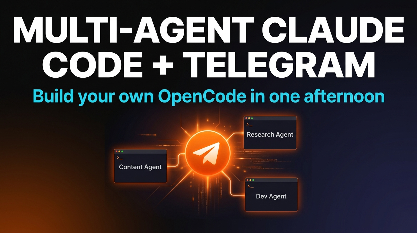 Multi-Agent Claude Code + Telegram: Build Your Own OpenCode in One Afternoon featured image