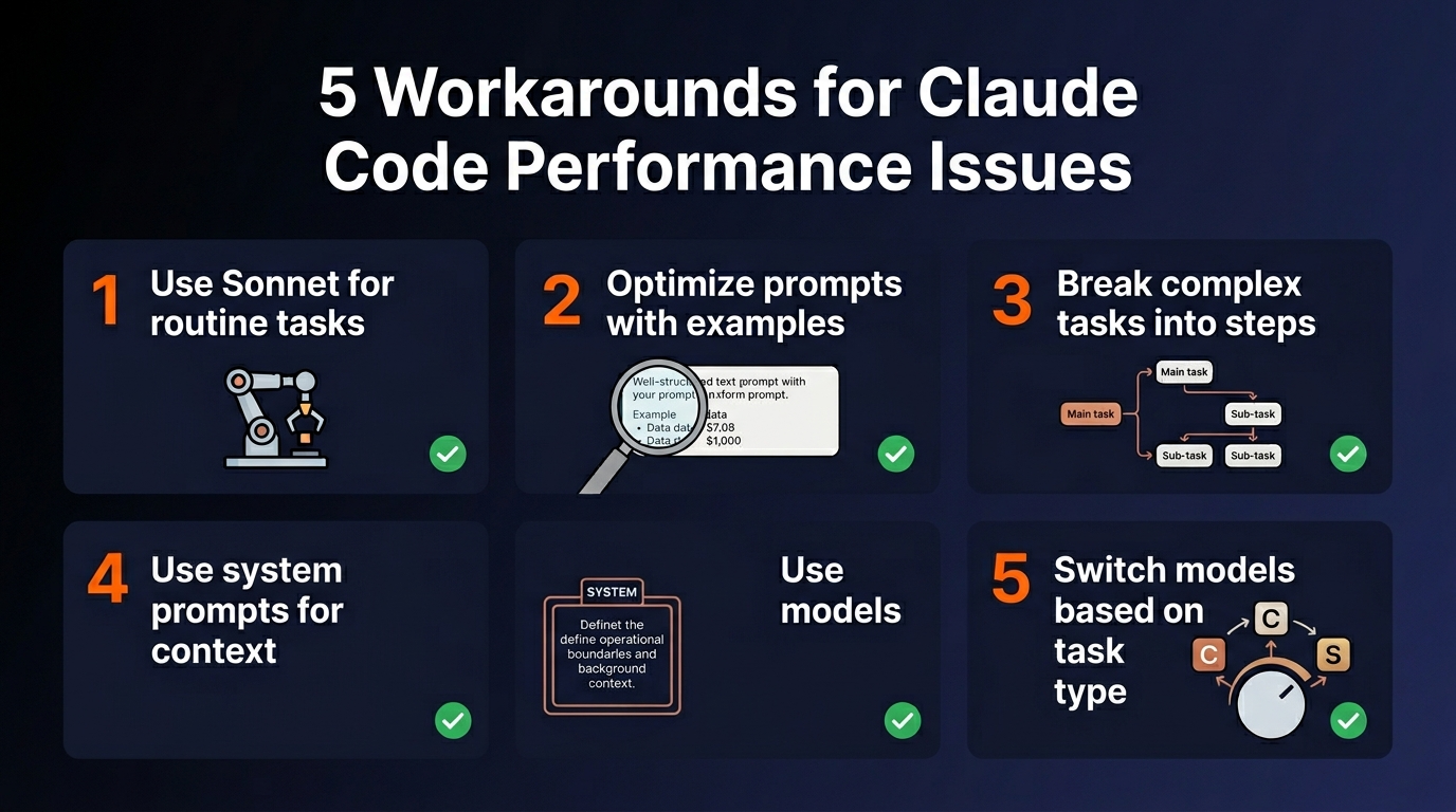 5 workaround strategies for Claude Code performance issues