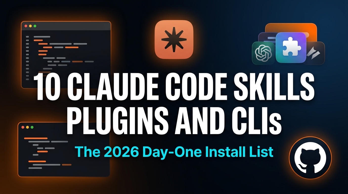 10 Claude Code skills plugins and CLIs — the 2026 day-one install list featured image