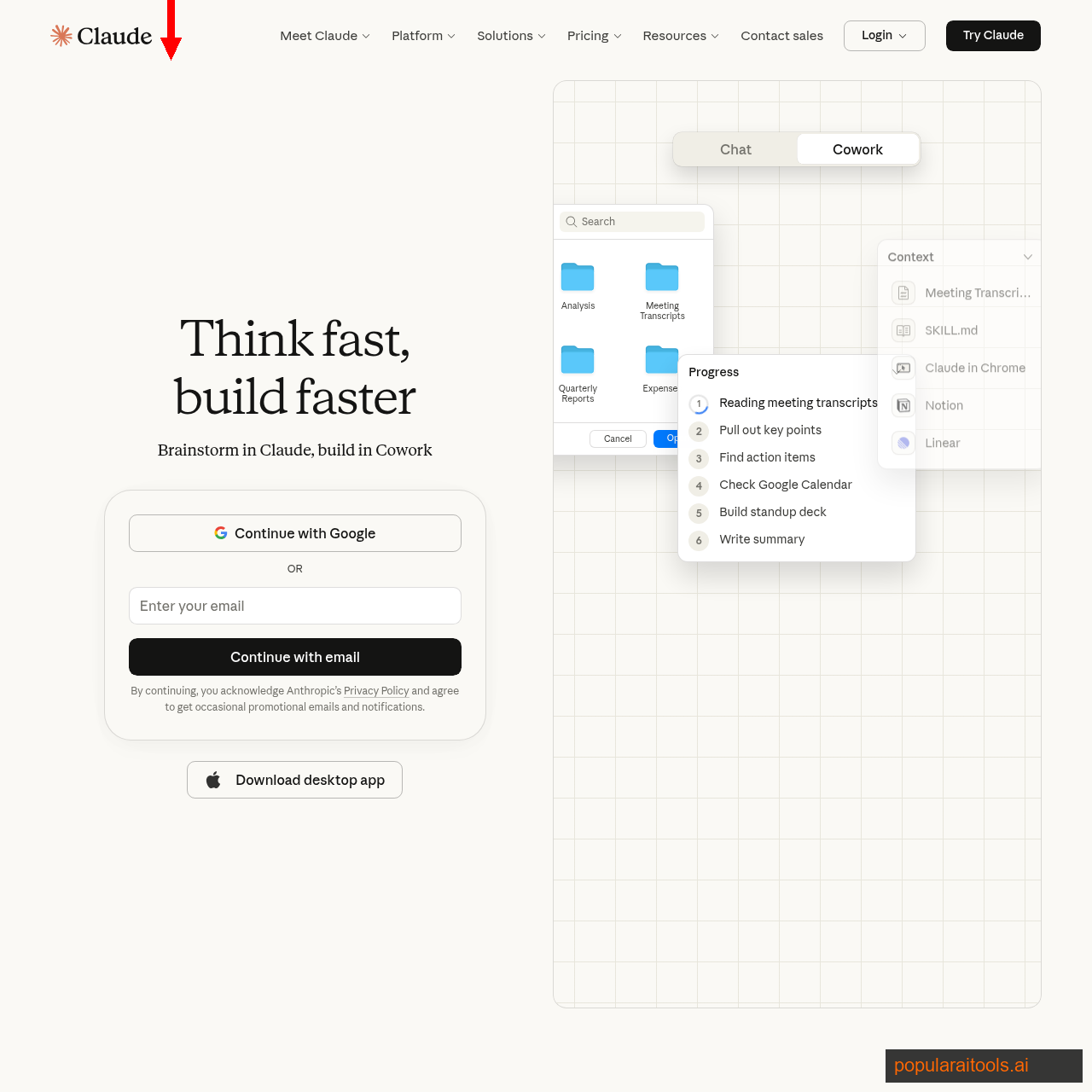 Claude.ai homepage — the creative director that briefs every other AI tool in your stack