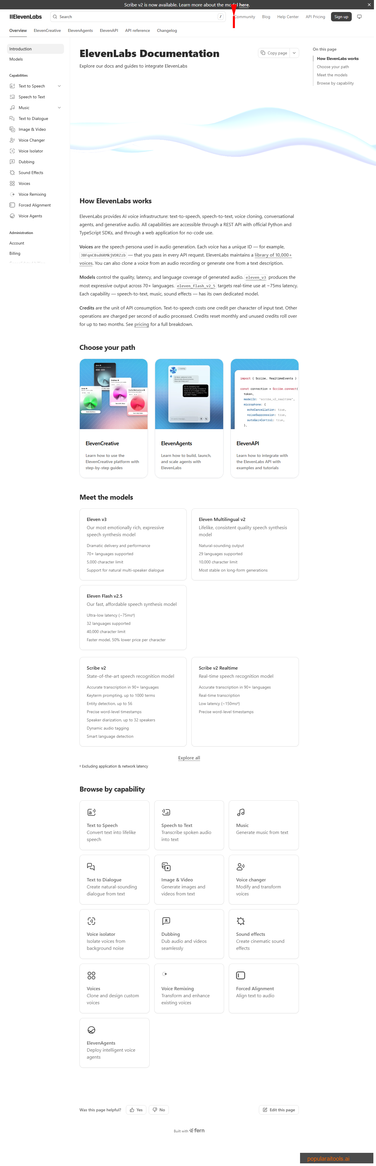 ElevenLabs documentation and API reference for developers