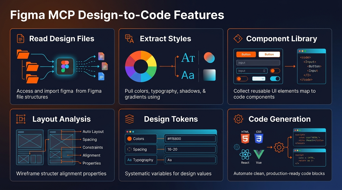 Figma MCP Server 8 core tools and features overview