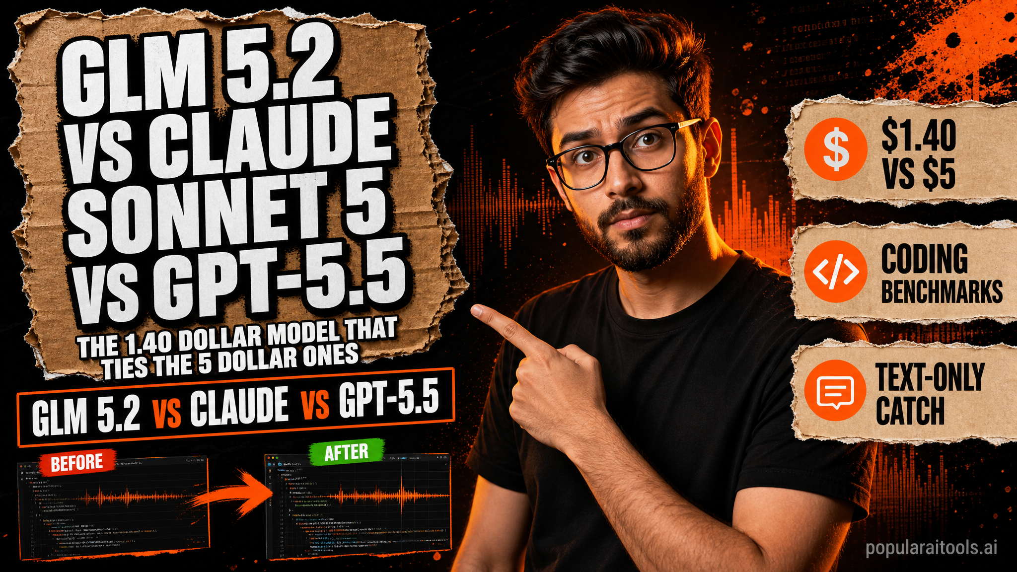 GLM 5.2 vs Claude Sonnet 5 vs GPT-5.5: The $1.40 Model That Ties the $5 Ones (2026) featured image