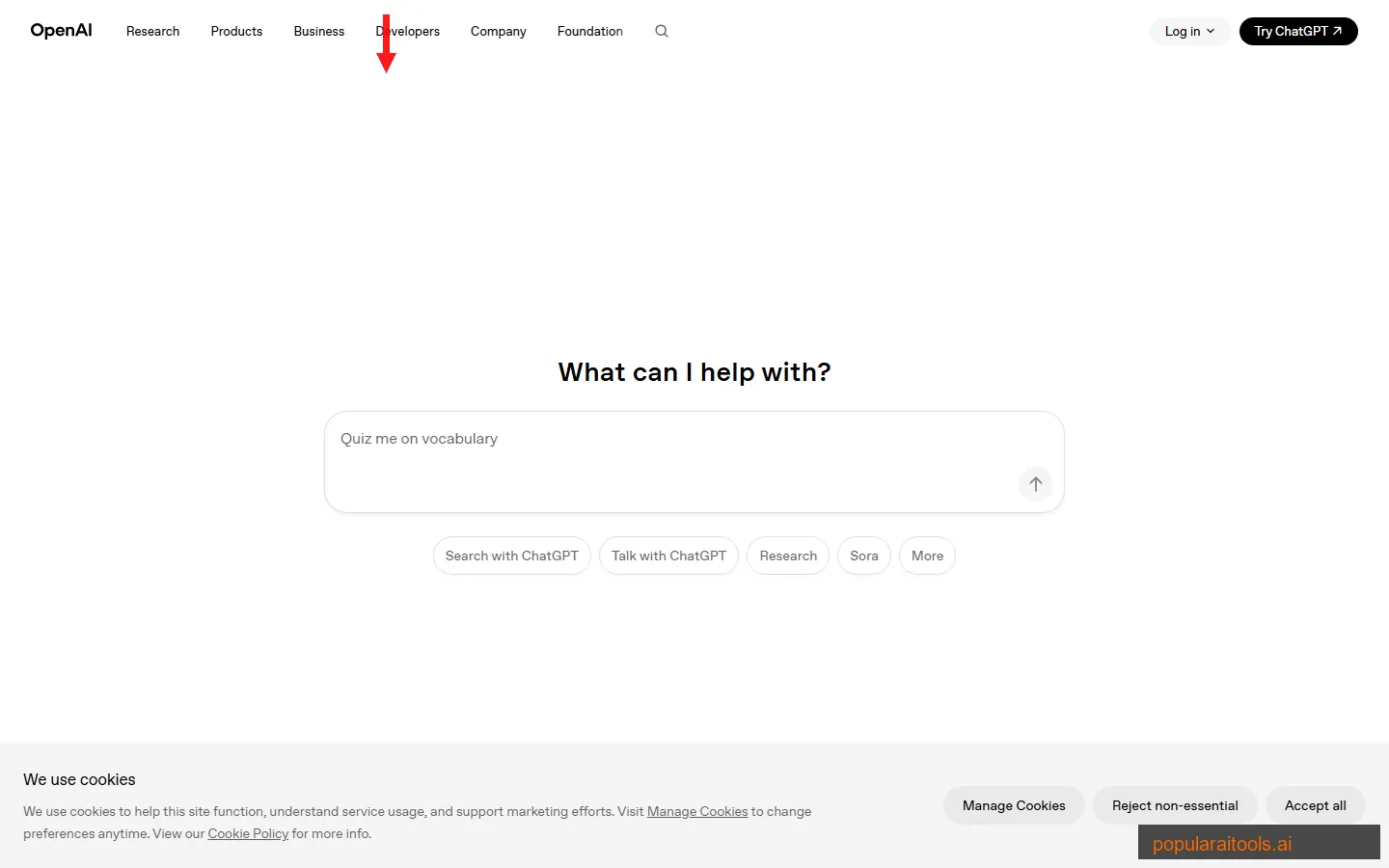 ChatGPT homepage showing GPT-5 model available for all users with the new interface design