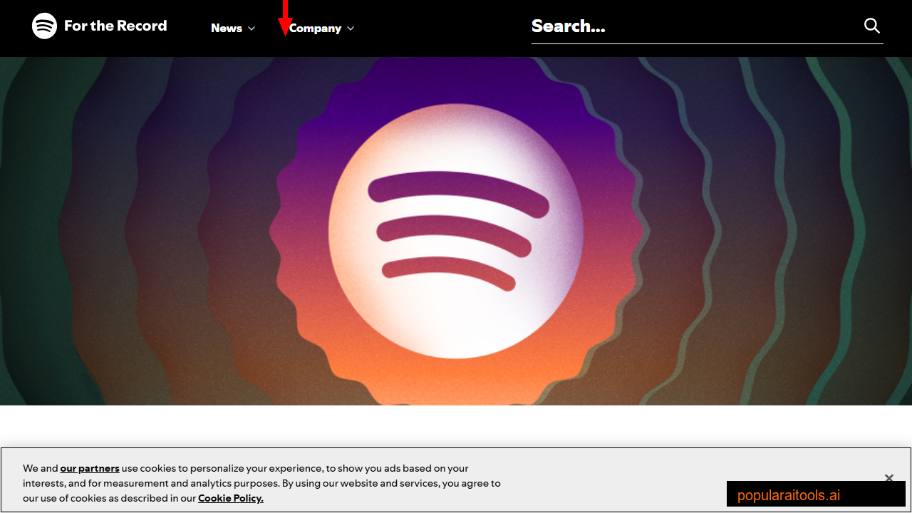 Spotify newsroom announcing strengthened AI protections for artists and songwriters
