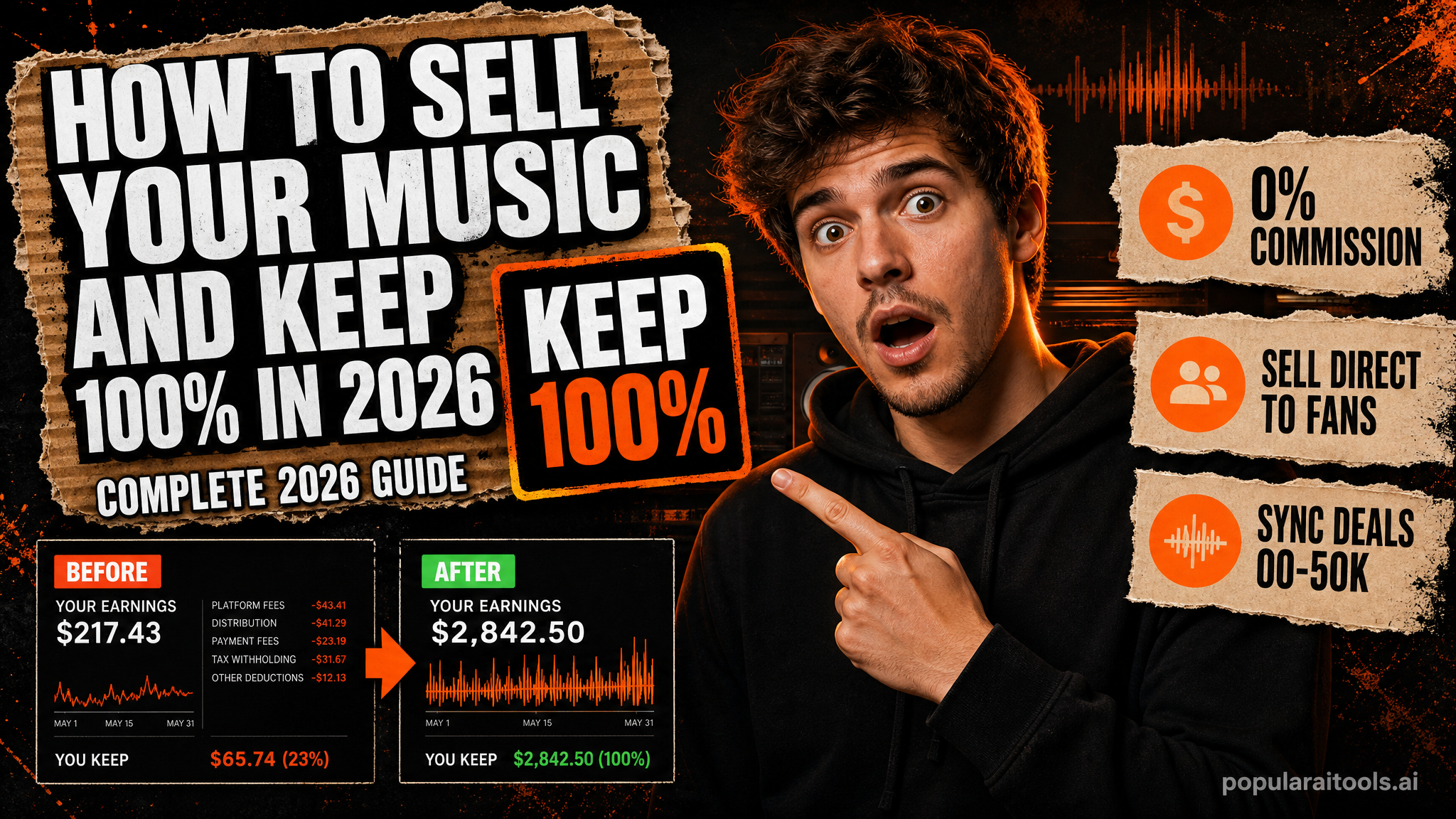 How to Sell Your Music and Keep 100% in 2026 featured image