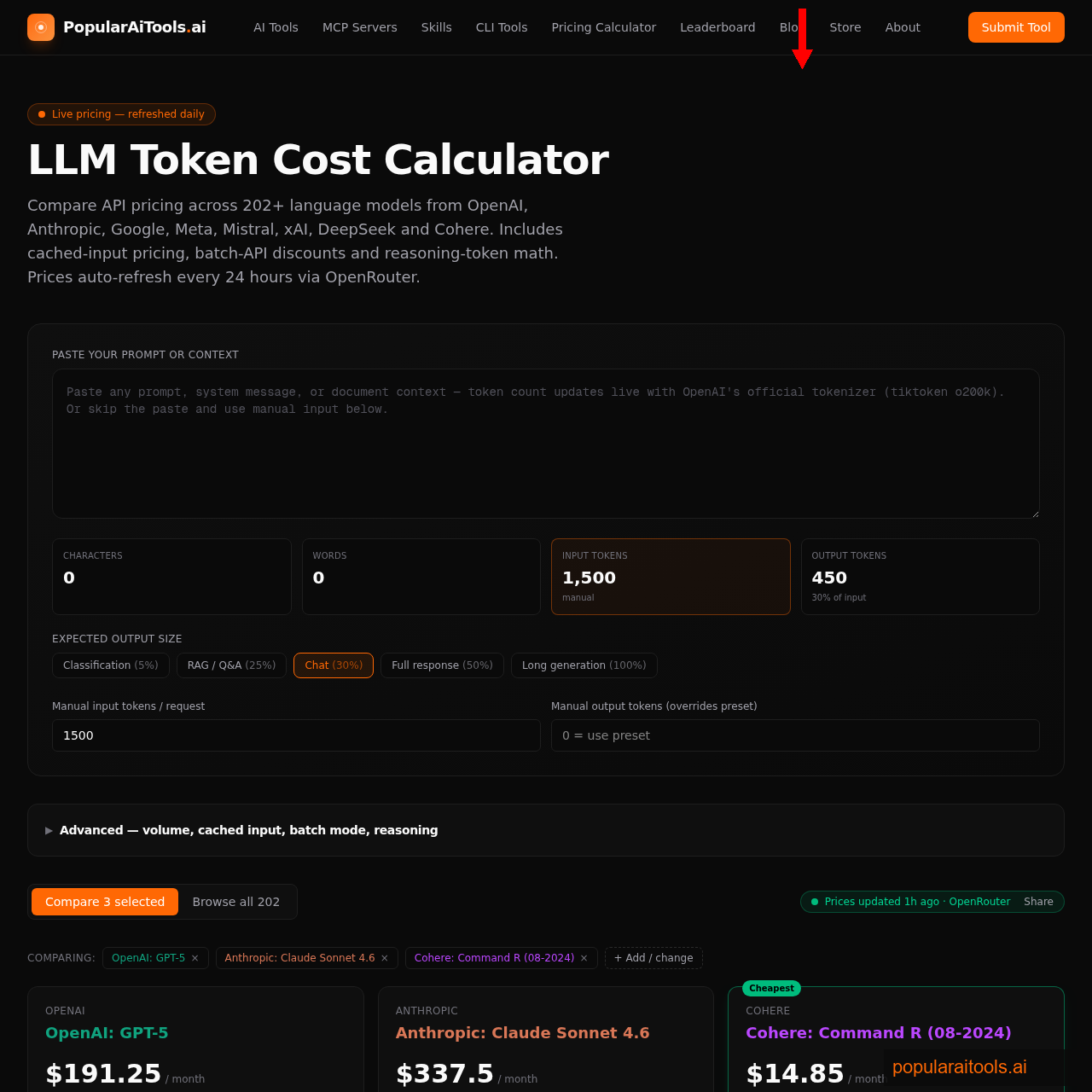 The Free LLM Cost Calculator That Tracks 200+ AI Models in Real Time (2026) featured image