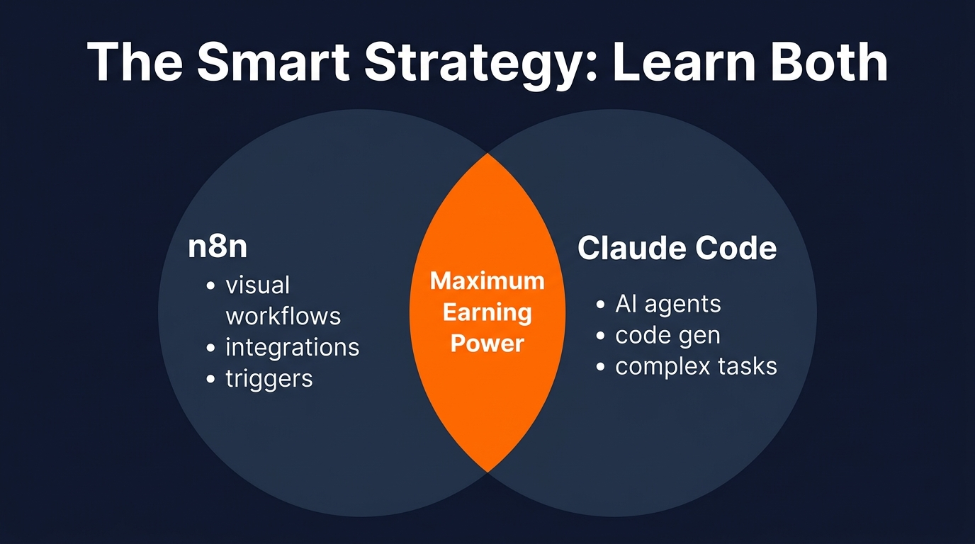 Architecture diagram showing n8n triggering Claude Code agents in a hybrid workflow