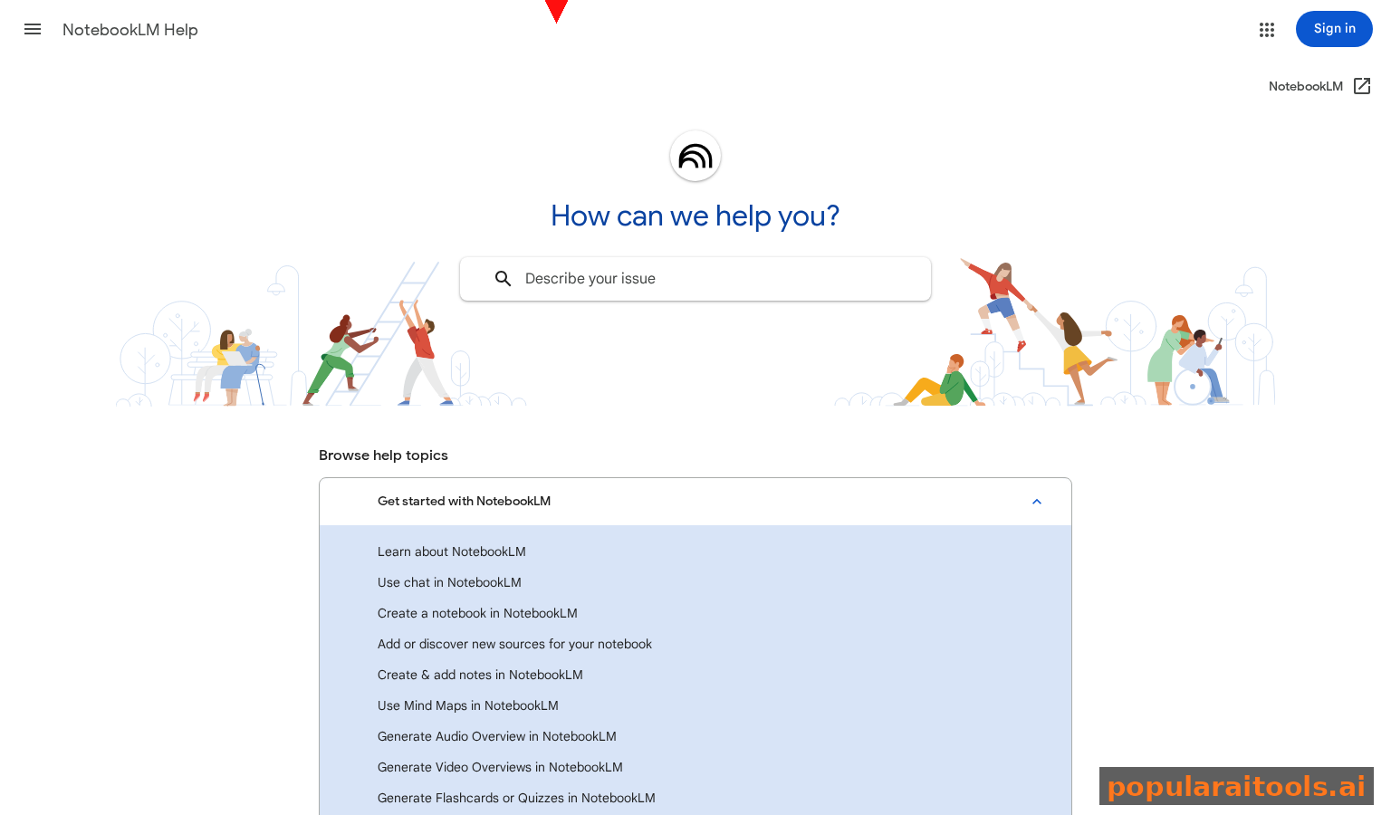 NotebookLM support center and help documentation