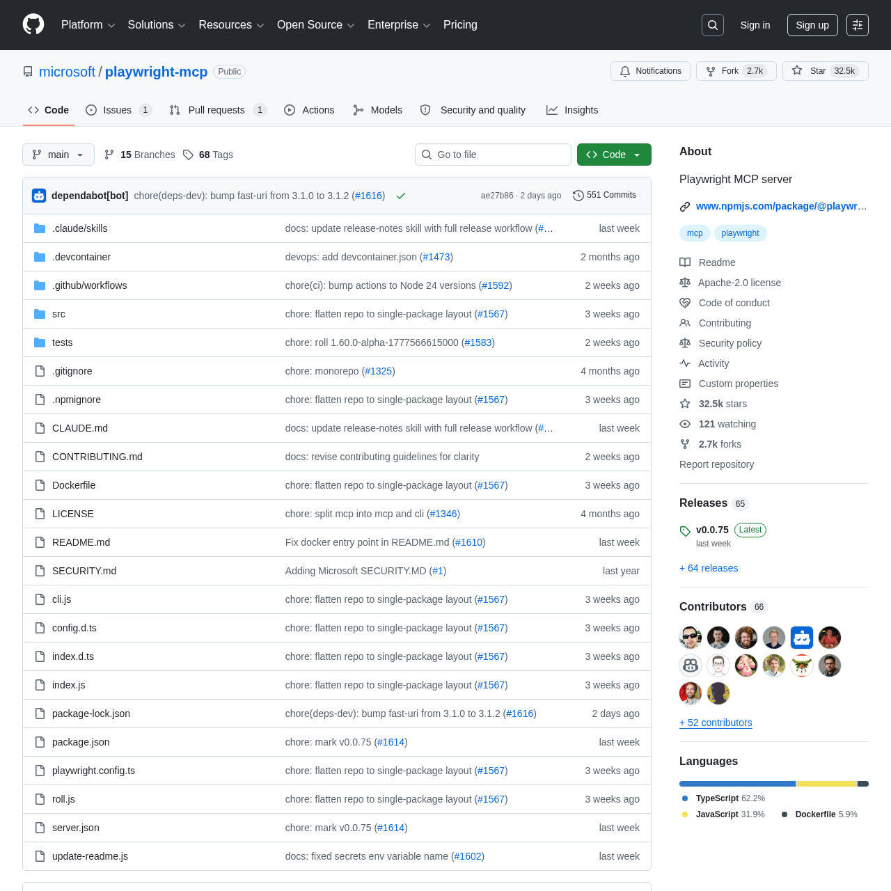 Playwright MCP repository on GitHub