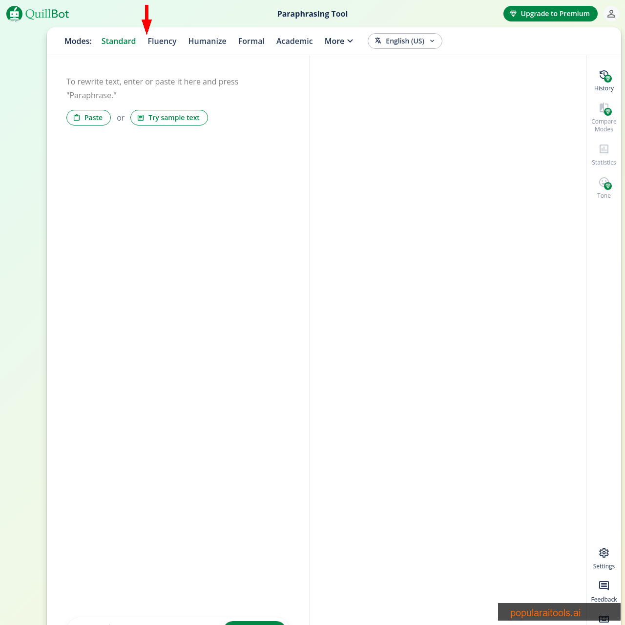 QuillBot paraphrasing tool showing multiple rewriting modes and synonym slider