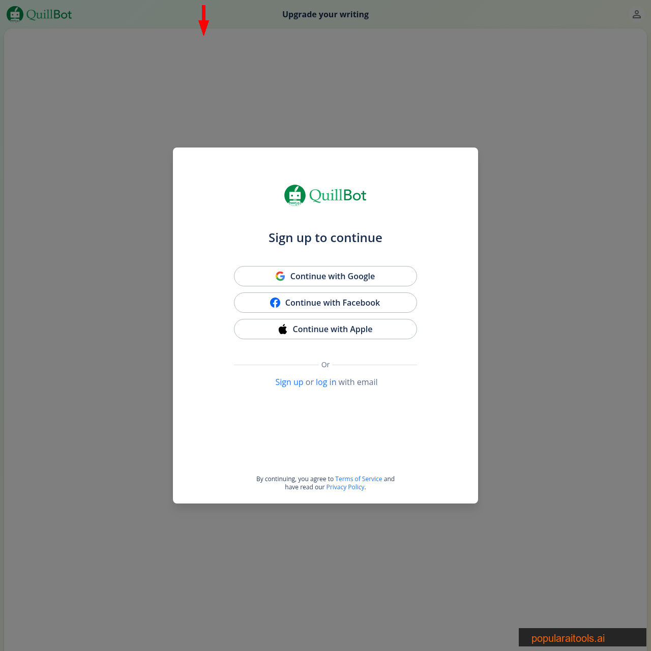 QuillBot pricing page showing free and premium plan options