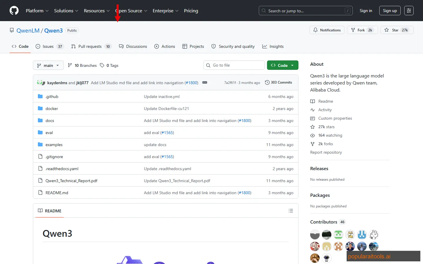 Qwen 3.5 Omni GitHub repository page showing the open-source model and documentation
