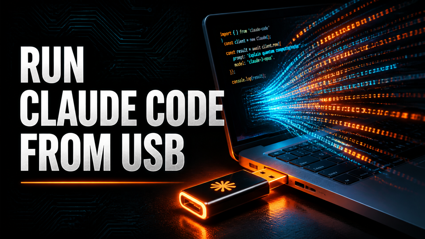 How to Run Claude Code From a USB Drive (Free, Portable, No GPU) featured image