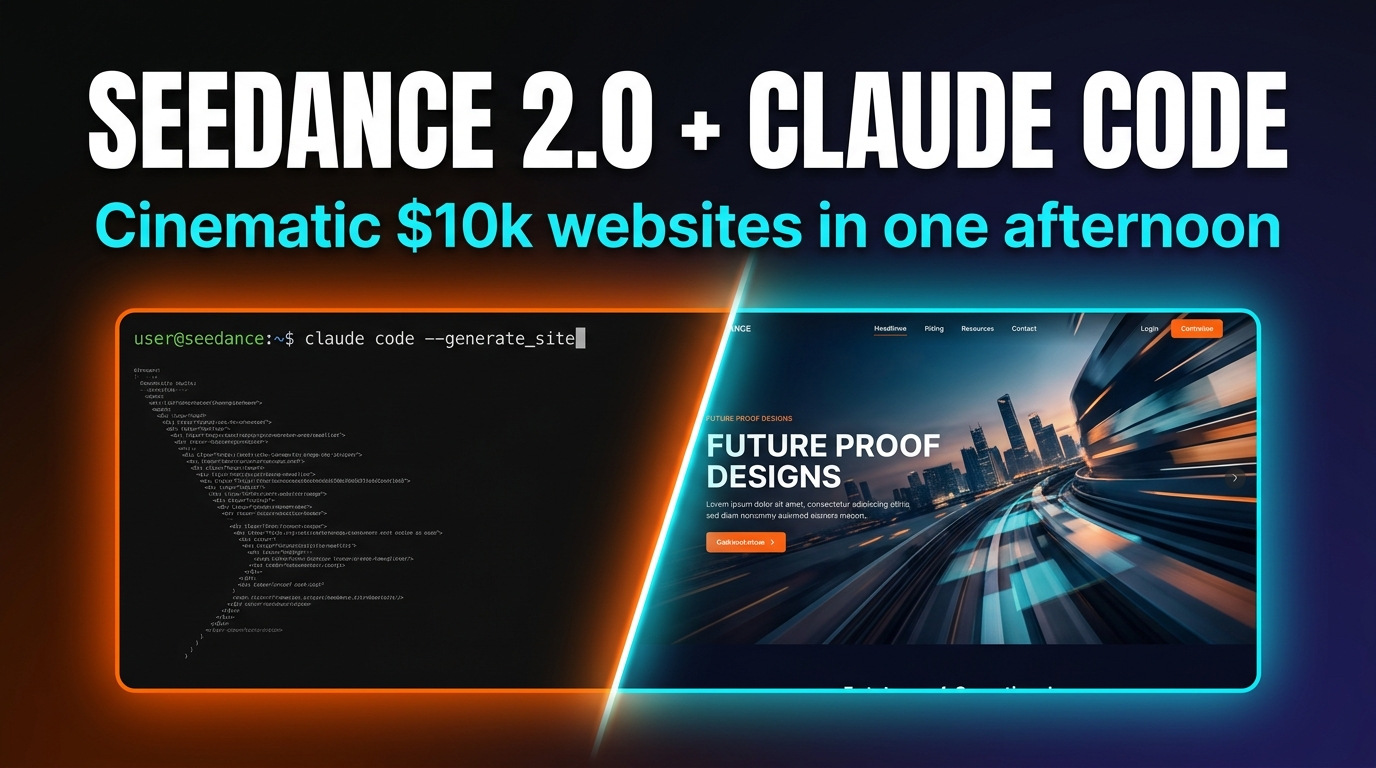 Seedance 2.0 + Claude Code cinematic website pipeline