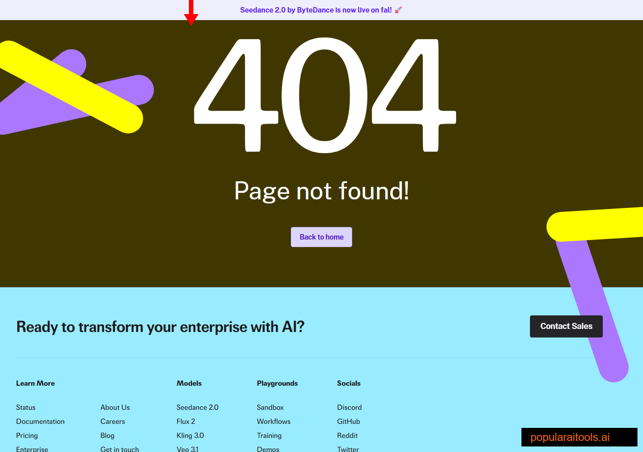 fal.ai Seedance 2.0 API access page