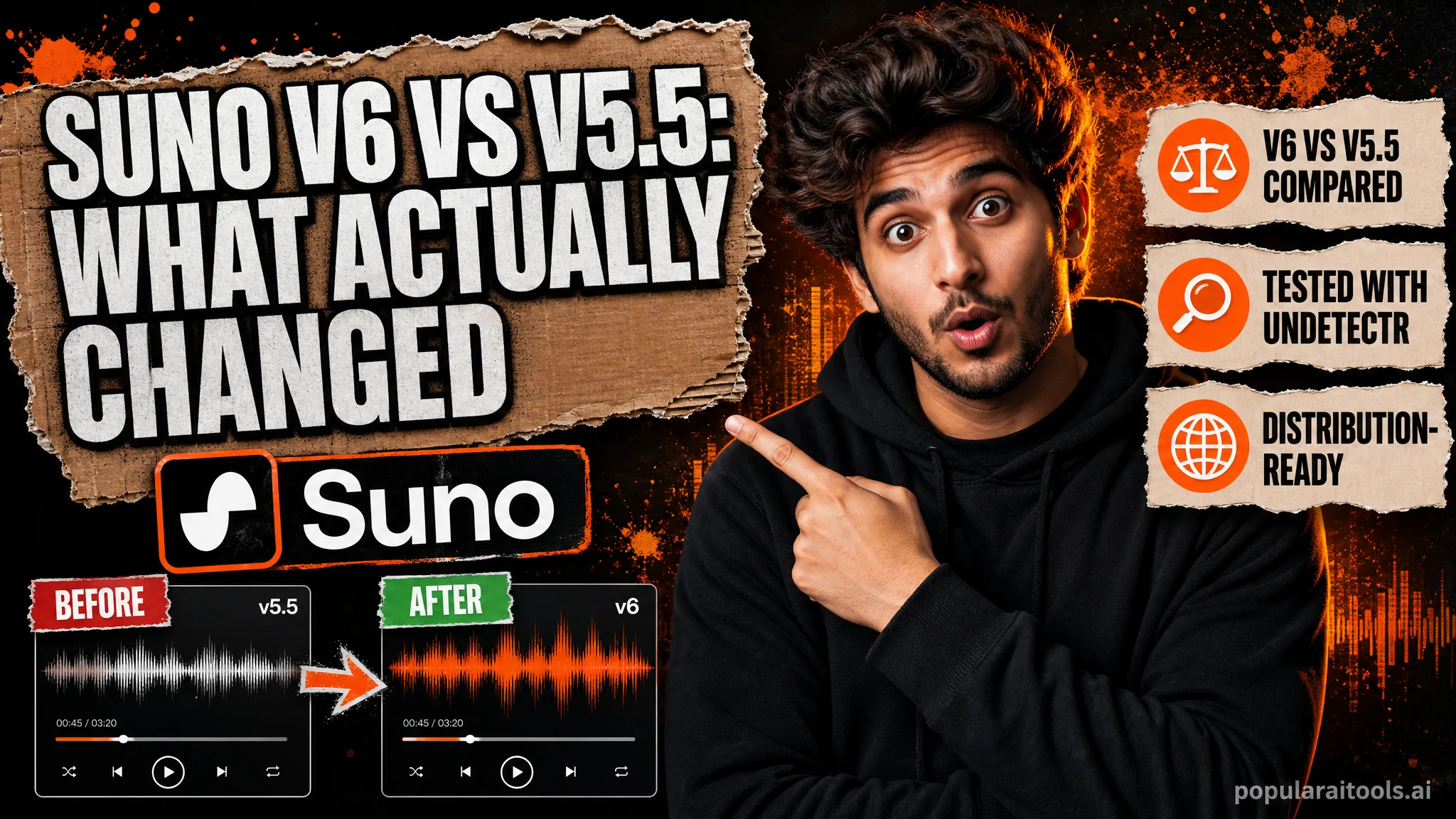 Suno v6 vs v5.5 comparison: what actually changed in 2026